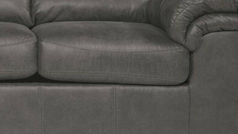 Bladen Slate Gray Sofa by Ashley Furniture, Close Up of Lower Corner Details | Home Furniture Plus Bedding