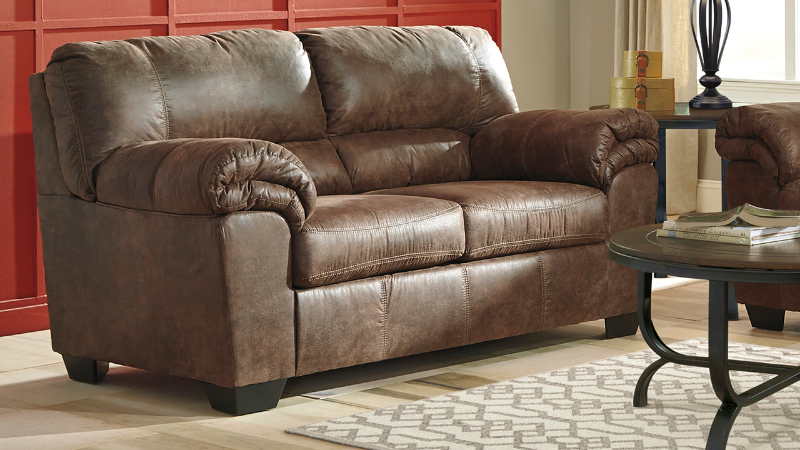 Bladen Coffee Brown Loveseat by Ashley Furniture, Slightly Angled in Room Setting | Home Furniture Plus Bedding	