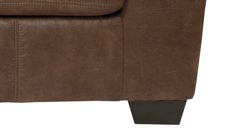 Bladen Coffee Brown Loveseat by Ashley Furniture, Close Up of Bottom Corner with Foot | Home Furniture Plus Bedding