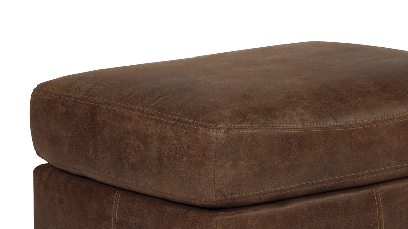 Bladen Coffee Brown Ottoman, Close Up of the Top Cushion Area | Home Furniture Plus Bedding