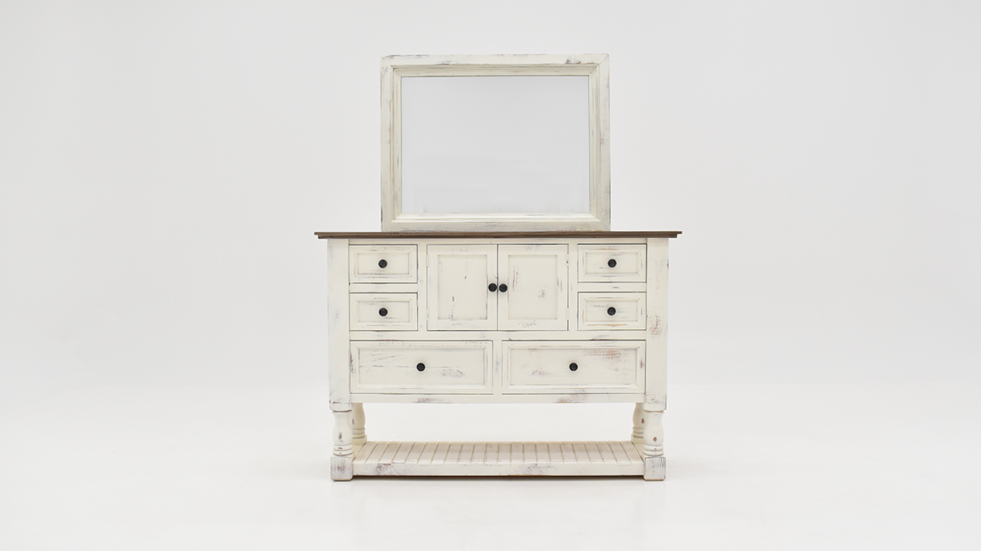Martha Dresser with Mirror, Front Facing | Home Furniture Plus Bedding