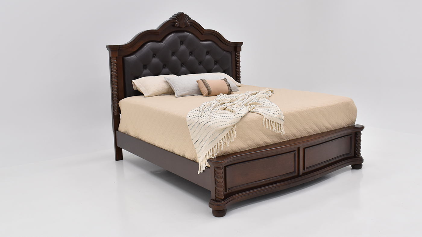 Darren King Size Bed - Cherry Brown | Home Furniture Plus Bedding	