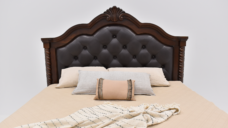 Darren King Size Bed, View of Headboard | Home Furniture Plus Bedding	