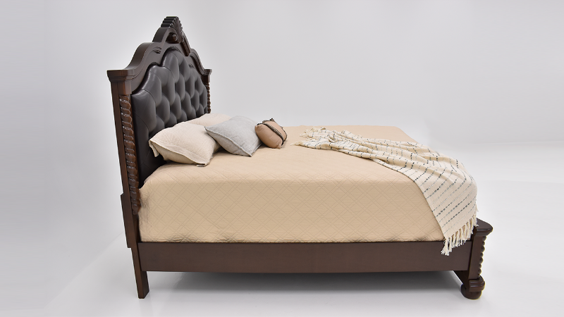 Darren Queen Size Bed, Side View | Home Furniture Plus Bedding	