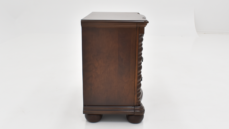 Side View of the Darren 2 Drawer Nightstand | Home Furniture Plus Bedding	