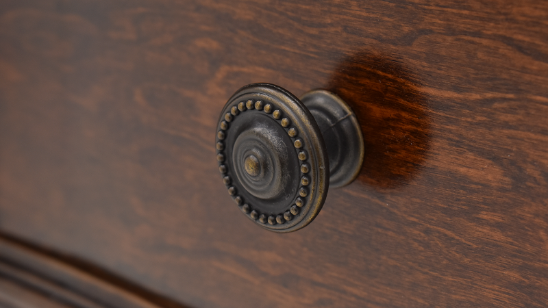 Close Up View of the Drawer Knob on the Darren Nightstand | Home Furniture Plus Bedding	