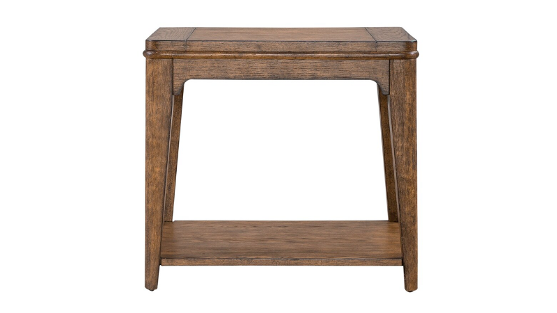 Ashford Rectangle End Table with Sienna Brown Finish, Side View | Home Furniture Plus Bedding 