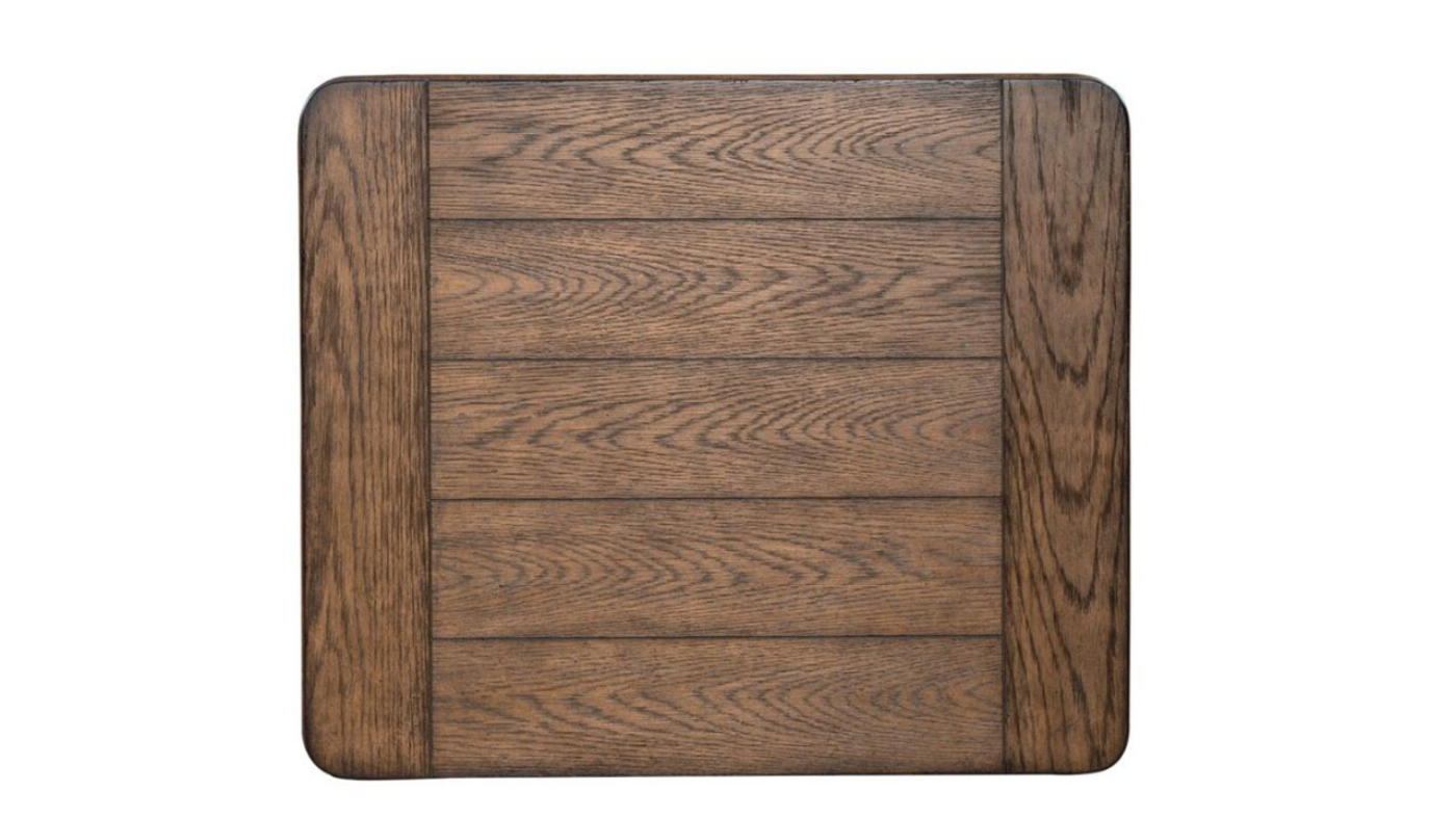 Ashford Rectangle End Table with Sienna Brown Finish, View of Table Top | Home Furniture Plus Bedding 