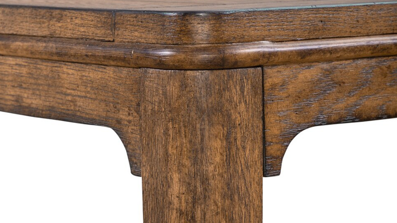 Ashford Rectangle End Table with Sienna Brown Finish, View of Top Corner with Bead Molding | Home Furniture Plus Bedding 