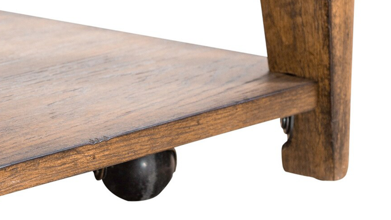 Ashford Coffee Table Bottom Corner with Leg and Caster  | Home Furniture Plus Bedding