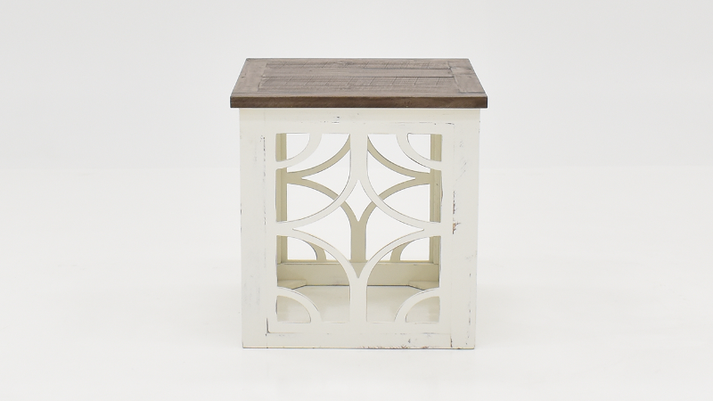 Westgate End Table, White with Gray | Home Furniture Plus Bedding