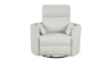 Radius POWER Recliner with Quartz Gray Upholstery, Front Facing with Recliner Closed | Home Furniture Plus Bedding