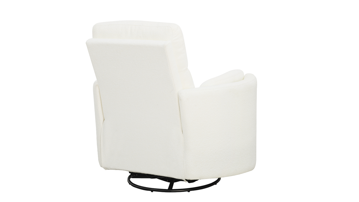 Radius POWER Recliner with Off White Upholstery, Back | Home Furniture Plus Bedding