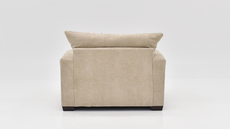 Aden Chair with Tan Upholstery and Accent Pillows, Back View | Home Furniture Plus Bedding