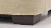 Aden Chair with Tan Upholstery and Accent Pillows, Close Up of Tapered Block Style Foot | Home Furniture Plus Bedding