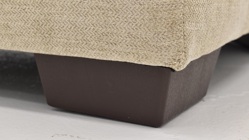 Aden Ottoman with Storage, Close Up of Tapered Foot | Home Furniture Plus Bedding	
