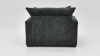 Aden Chair with Gray Upholstery and Accent Pillow, Back View  | Home Furniture Plus Bedding