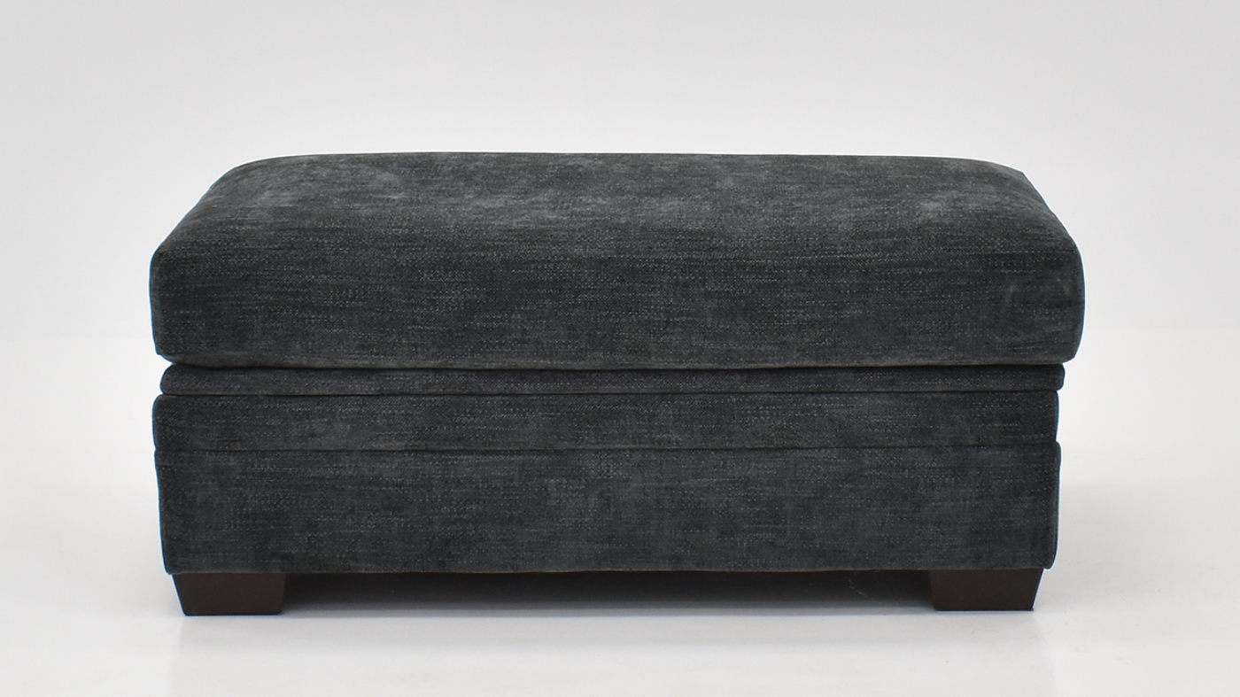 Aden Gray Ottoman, Front Facing | Home Furniture Plus Bedding