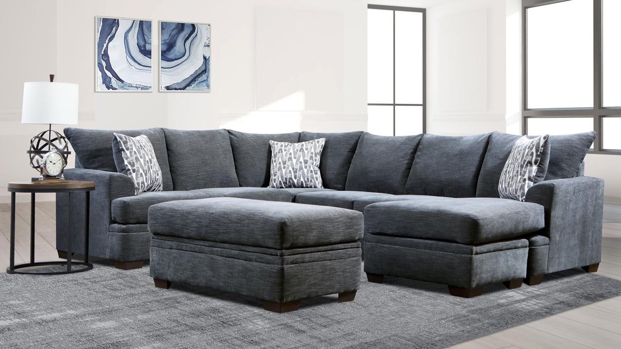 0045611 Aden Sectional Sofa With Chaise Gray 