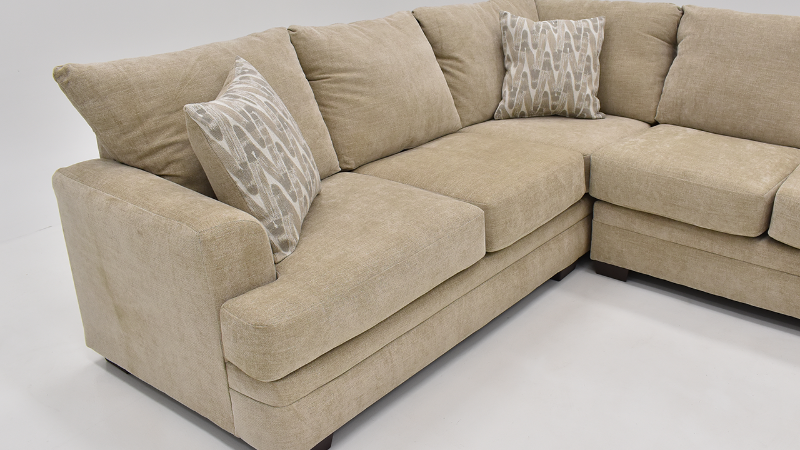 Aden Sectional Sofa, Close Up of Side Sofa without Chaise | Home Furniture Plus Bedding