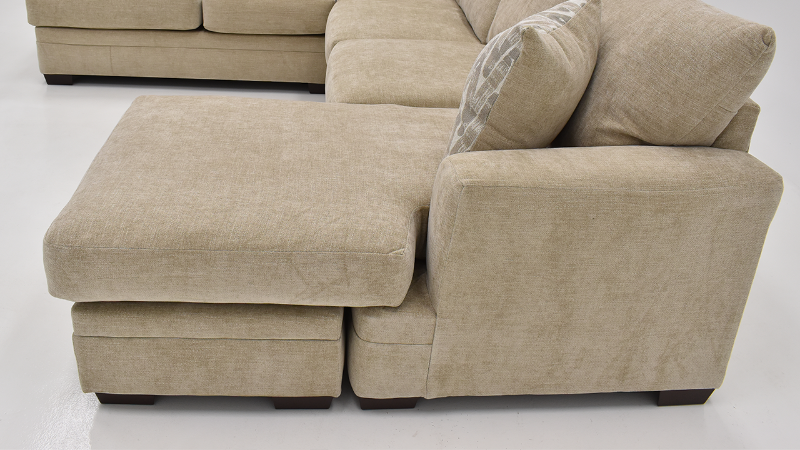 Aden Sectional Sofa, Close Up of Side Sofa with Chaise | Home Furniture Plus Bedding