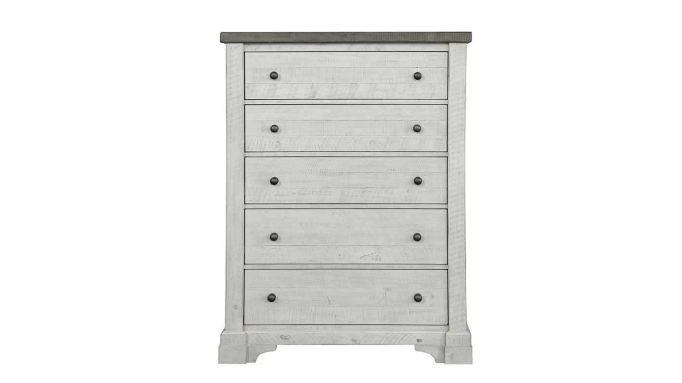 View of the Valley Ridge Chest of Drawers in Off White with Gray by Samuel Lawrence | Home Furniture Plus Bedding