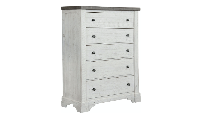 View of the Valley Ridge Chest of Drawers in Off White with Gray by Samuel Lawrence | Home Furniture Plus Bedding