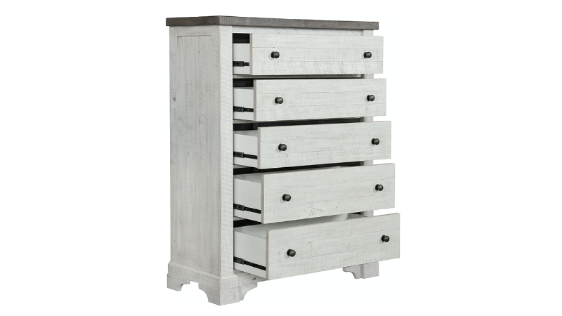 View of the Valley Ridge Chest of Drawers in Off White with Gray by Samuel Lawrence | Home Furniture Plus Bedding
