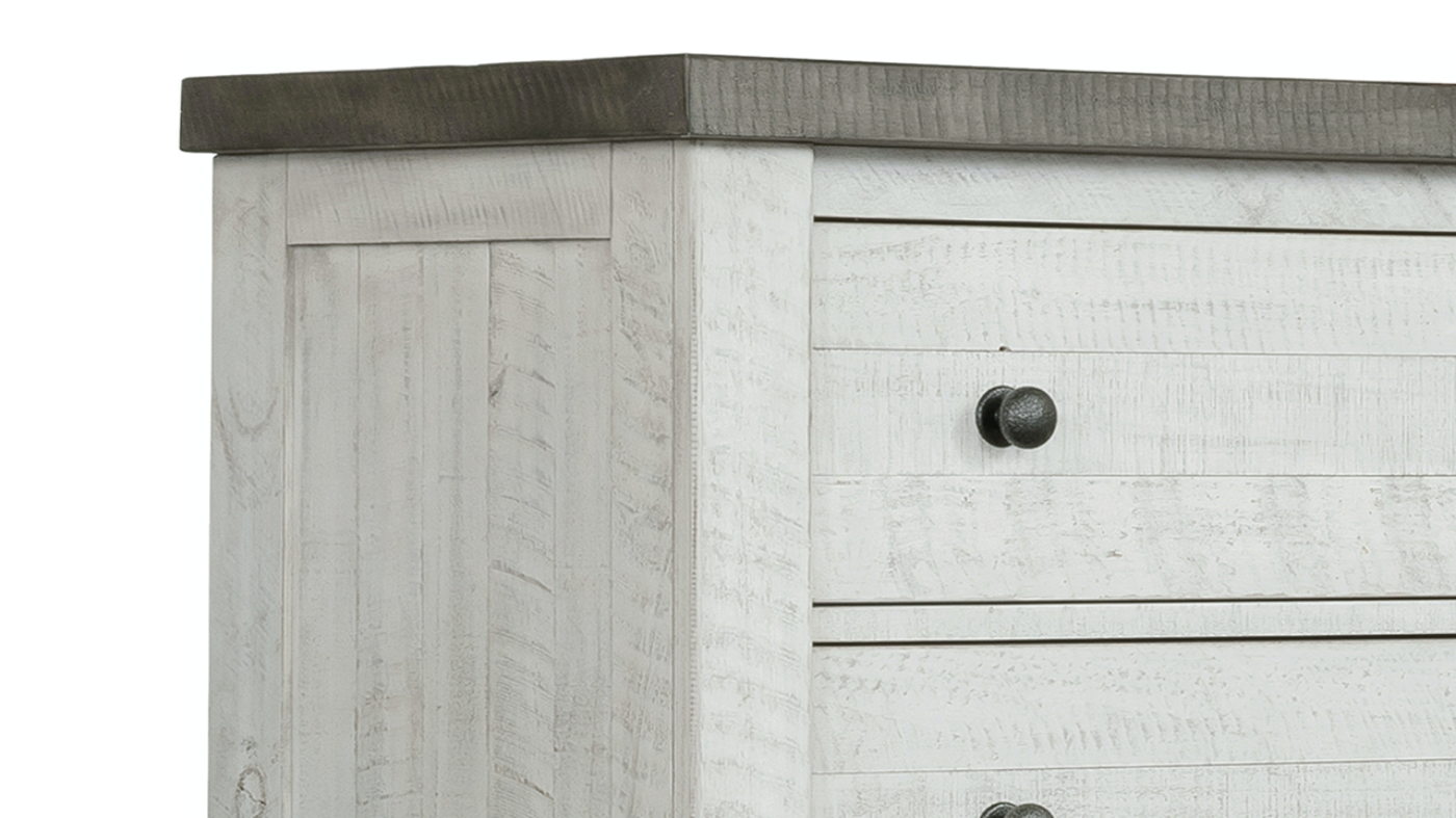 View of the Valley Ridge Chest of Drawers in Off White with Gray by Samuel Lawrence | Home Furniture Plus Bedding