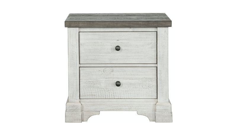 View of the Valley Ridge Nightstand in Off White with Gray by Samuel Lawrence | Home Furniture Plus Bedding