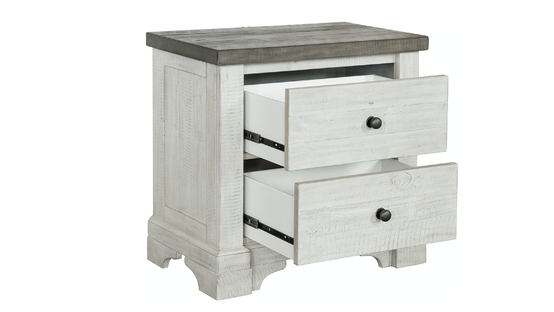 View of the Valley Ridge Nightstand in Off White with Gray by Samuel Lawrence | Home Furniture Plus Bedding