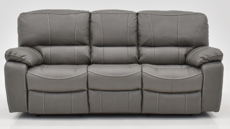 Front Facing View of the Legend POWER Dual Reclining Sofa in Gray by Man Wah | Home Furniture Plus Bedding