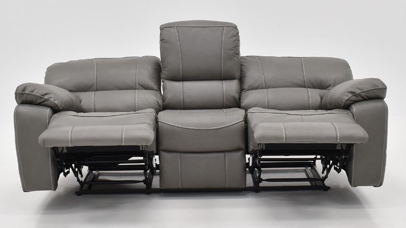 Front Reclined View of the Legend POWER Dual Reclining Sofa in Gray by Man Wah | Home Furniture Plus Bedding