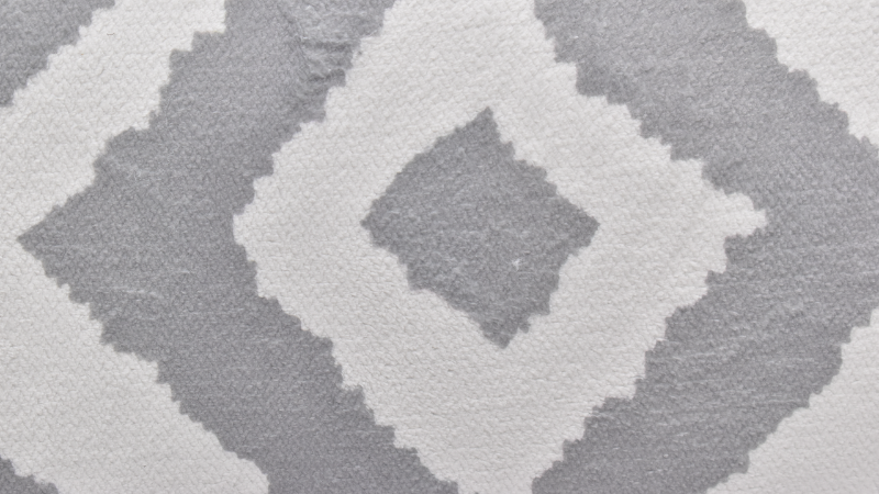 Tweed Ottoman Fabric Swatch with Gray and White Geometric Design | Home Furniture Plus Bedding