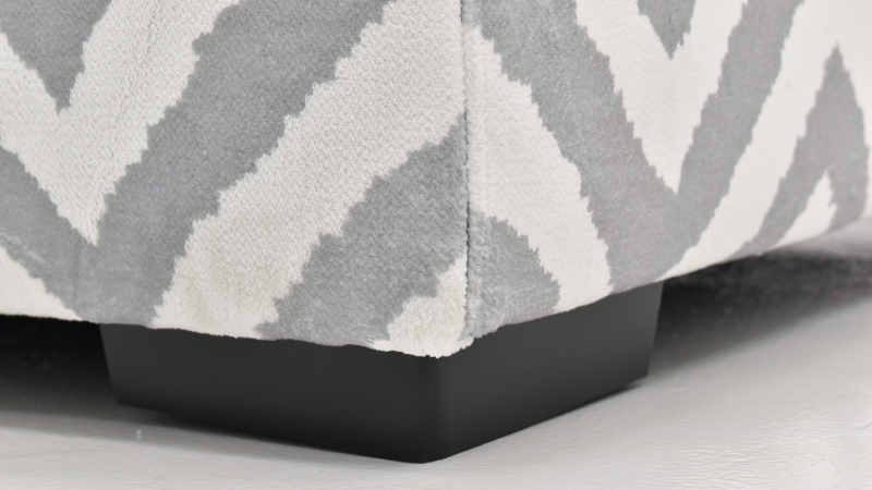 Close Up of the Foot on the Tweed Ottoman | Home Furniture Plus Bedding