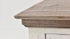 Close Up View of the Charleston TV Console in White with Gray by Vintage Furniture | Home Furniture Plus Bedding