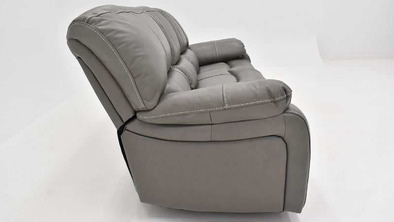 Side View of the Legend POWER Dual Reclining Sofa in Gray by Man Wah | Home Furniture Plus Bedding
