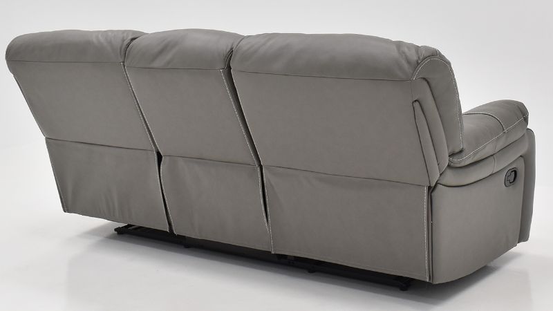 Rear View of the Legend Dual Reclining Sofa in Gray by Man Wah | Home Furniture Plus Bedding