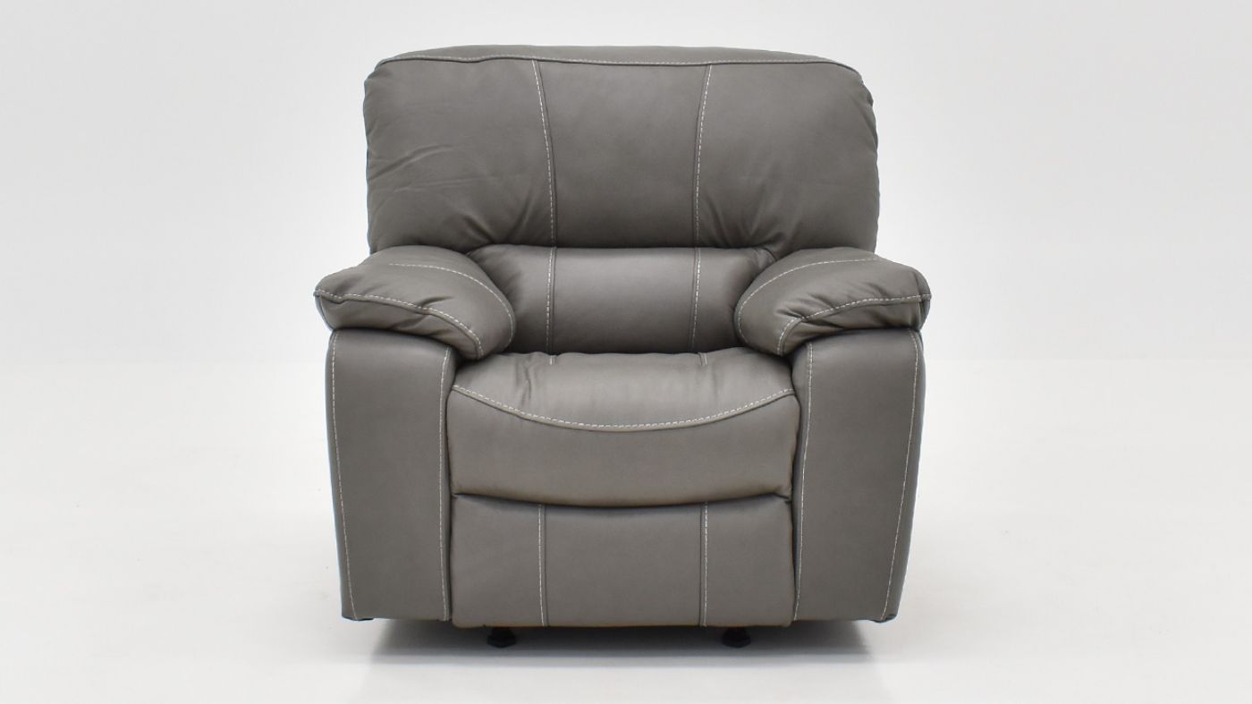 Front Facing View of the Legend Glider Recliner in Gray by Man Wah | Home Furniture Plus Bedding