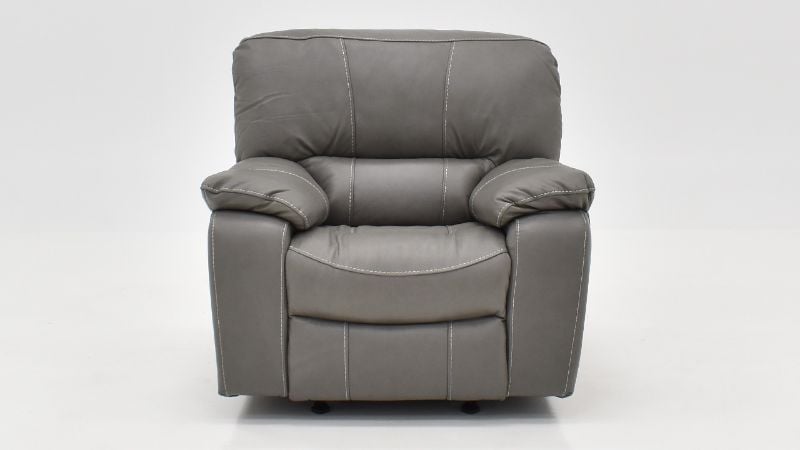 Front Facing View of the Legend Glider Recliner in Gray by Man Wah | Home Furniture Plus Bedding