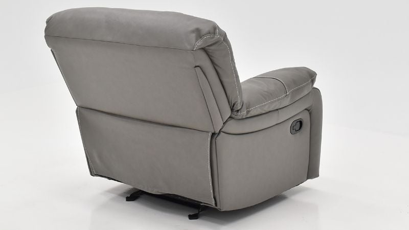 Rear View of the Legend Glider Recliner in Gray by Man Wah | Home Furniture Plus Bedding
