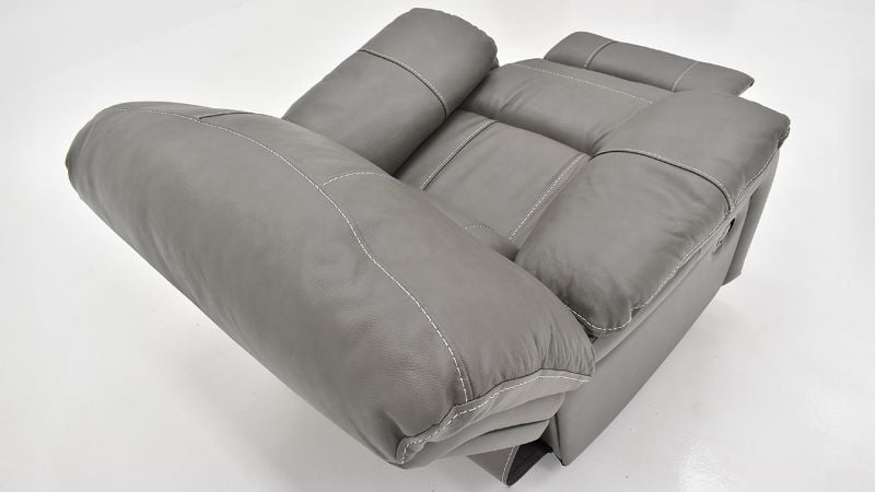 Overhead View of the Legend Glider Recliner in Gray by Man Wah | Home Furniture Plus Bedding