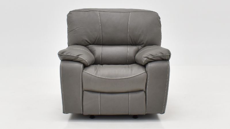 Front Facing View of the Legend Recliner in Gray by Man Wah | Home Furniture Plus Bedding