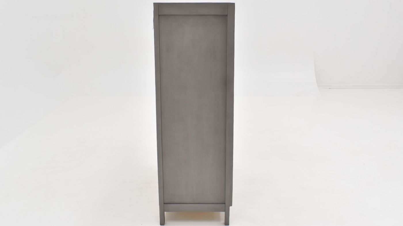 Side View of the Reed Chest of Drawers in Off White and Slate Gray by Vintage Furniture | Home Furniture Plus Bedding