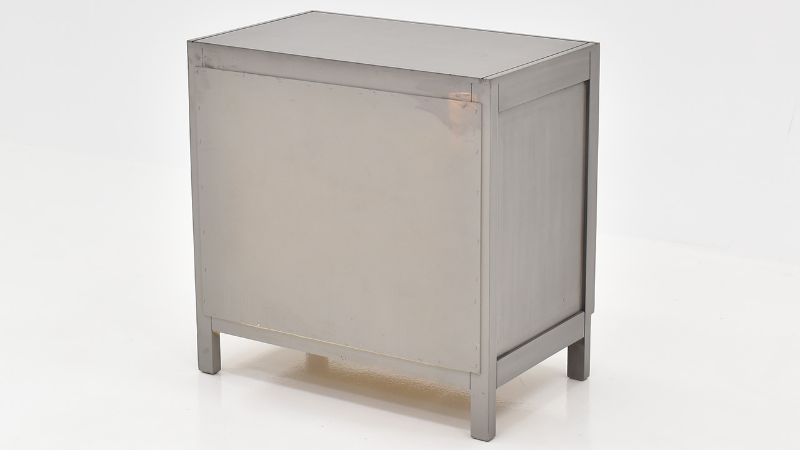 Rear View of the Reed Nightstand in Off White and Slate Gray by Vintage Furniture | Home Furniture Plus Bedding