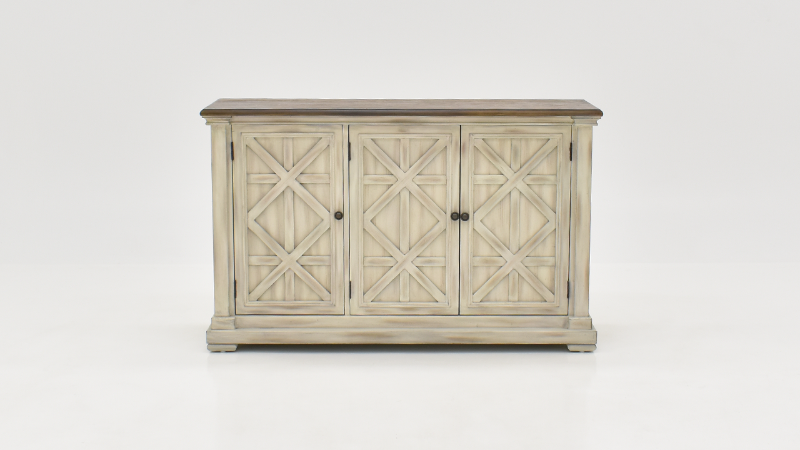 Gates 3 Door Console Media Cabinet, Front Facing | Home Furniture Plus Bedding