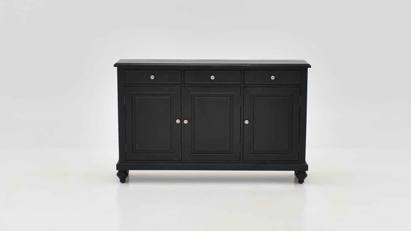 Raven 3 Door Console Media Cabinet, Front Facing | Home Furniture Plus Bedding