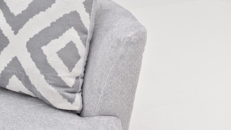Close Up View of the Tweed Swivel Chair in Gray by Albany Industries | Home Furniture Plus Bedding