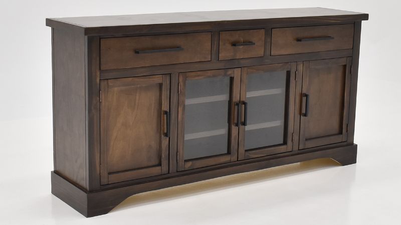 View of the Hadley 72" TV Console in Mahogany by Vintage Furniture | Home Furniture Plus Bedding
