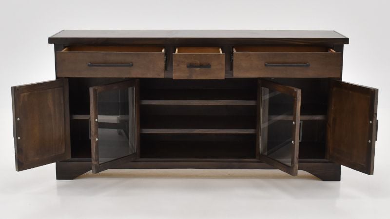 View of the Hadley 72" TV Console in Mahogany by Vintage Furniture | Home Furniture Plus Bedding